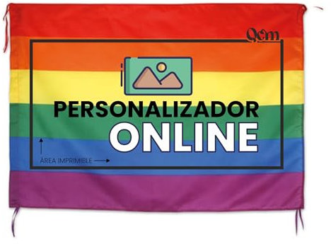 Bandera Arcoiris LGTB Balcon 100x70 cm Personalizada Bandera Gay balcón para Exterior Bandera Orgullo Gay