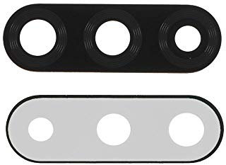 jbTec Kameraglas Ersatz mit Kleber kompatibel mit Huawei P30 - Kamera Glas Camera Linse Glass Lens Hinten, Farbe:Schwarz