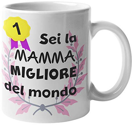 Colorfamily tazza mug mamma - idea regalo mamma - sei la migliore del mondo