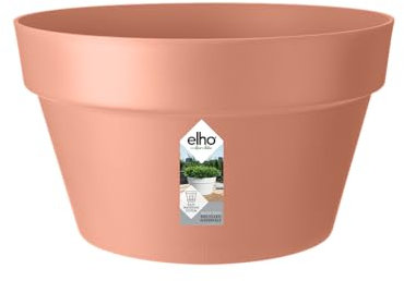elho Loft Urban Schale 35 - Blumentopf für Außen - Ø 34.5 x H 20.2 cm - Rosa/Zartrosa