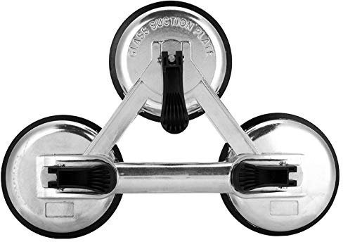 Elevador de vidrio, aleación de aluminio, 3 placas, ventosa al vacío, 120 kg, nivel de succión para vidrio/azulejos/espejo/elevación de granito, placa de ventosa de agarre