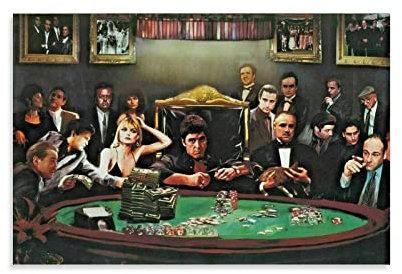 CUQ Scarface Goodfellas Godfather Sopranos Filmposter Druck auf Leinwand, Heim-Wanddekoration, Bilderdruck, modernes Familien-Schlafzimmer, Dekor-Poster, 20 x 30 cm