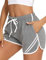 Litherday Sportshorts Damen Kurz Jogginghose Laufshorts Sporthose Sommer Traininghose mit Taschen Elastischer Bund Bequeme und Atmungsaktive Shorts zum Fitness, Running, Gym, Dunkelgrau, M