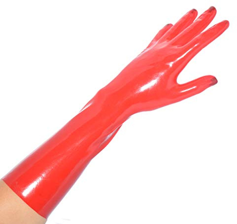 Rubberfashion Guanti in lattice corti - Sexy Rubber Gloves - guanti in lattice corti fino al polso per donne e uomini