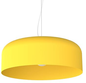 L+ Hängeleuchte aus Metall, zylinderförmig, Durchmesser 40 cm - 50 cm, Farbe Gelb