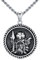 Shusukue Wikinger Anhänger Kette 925 Sterling Silber Odin Anhänger Kette mit Raben Nordische Schwarz Kette Wikinger Amulett Schmuck für Herren Männer Vater
