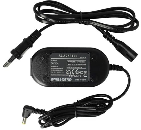 vhbw Bloc d'alimentation, Chargeur Adaptateur Compatible avec Panasonic NV-DS29, NV-DS30, NV-DS28B, NV-DS29B Appareil Photo, caméra vidéo - Câble 2m