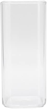 FIYO Vasos de plástico de 250 ml, Vasos apilables de acrílico Transparente Vasos portátiles irrompibles Vasos de Jugo Cuadrados Reutilizables Vasos de cóctel de Jugo de Agua(Transparente)