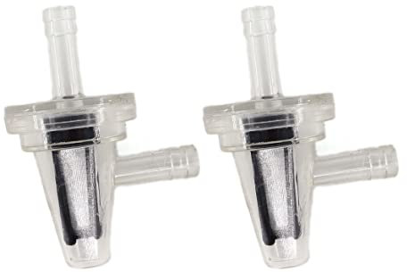 MCHNIC 2 x Inline Fuel Filter Petrol Filter 90 DegreeIn Line Fuel Filters for 1/4 Fuel Line Gas Engine for Motorcycle with 1/4 Inch or 6-7 mm Hose Copper Core Transparent Gasoline Cup Replacement