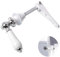ProChosen Ceramic Toilet Flush Handle, Toilet Flush Handle Replacement Universal Fit Toilet Cistern Handle Chrome Plated Replacement Ceramic Handle Cistern Lever for Toilet Cistern Tank Lever