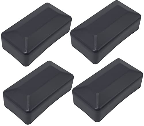 SKIR'CO Lot de 4 caches de poteau de clôture rectangulaires en plastique gris anthracite RAL 7016 - 40 x 80 mm