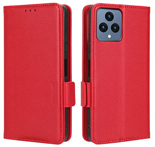 Baifu Hülle Für Telekom T Phone 5G/REVVL 6 5G,[Ständer][Kartensteckplatz][Magnetverschluss] Wallet Tasche Schutzhülle Handyhülle für Telekom T Phone 5G/REVVL 6 5G-003