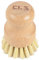 Brosse à main en bambou - Brosse à vaisselle en bambou - Brosse à récurer ronde - Brosse à vaisselle pour poêles, casseroles, éviers