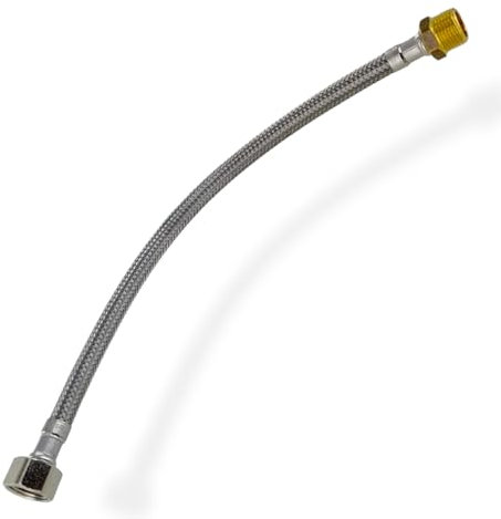 DL-pro 300mm Anschlussschlauch Flexschlauch 3/8x3/8 IGxAG mit Dichtung Gemäß KTW-A W270 Brauseschlauch mit Edelstahlgeflecht für Armatur Wasserhahn