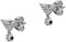 Emporio Armani Damen Ohrringe aus Edelstahl oder Halbedelsteinen mit Push-Back-Verschluss, Silber