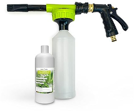 TerraDomi Blattdünger für Grünpflanzen 500ml + innovates Sprühsystem | Für Palmen, Kakteen und andere Pflanzen | schnelle Hilfe bei Nährstoffmangel | Für grüne und gesunde Blätter