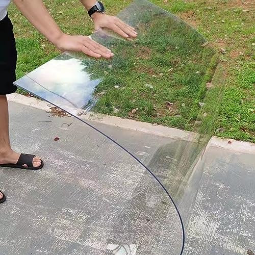 Paneles de Techo de Transparente,Láminas de Plástico de Policarbonato,Placa Duradera De PC,Lisa y Transparente,para Jardín,Cocheras,Marquesinas,Soláriums y Cerramientos (1x2m)