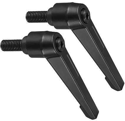 CoCud Clamping Lever Handles, M10 x 20mm Male Thread, Adjustable Quick Release Locking Rotating Bolt Knobs Black - (Applications: for Lathe Machinery), 2-Pieces
