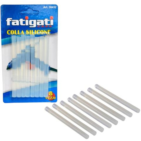 Stick Colla Silicone Per Pistola A Caldo - 8pz Dimensione 10cm Spessore 0,5mm (ognuno) - Trasparente e Asciugatura Rapida Per Riparazioni/Artigianato/Progetti Creativi/Fai Da Te