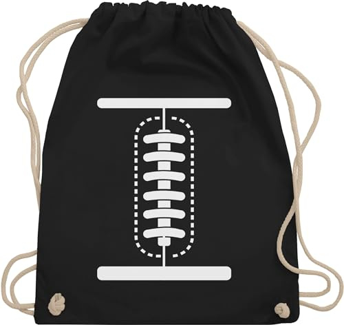 Turnbeutel Rucksack - Karneval & Fasching - Taschen - Football Baby Kostüm I American Football - Unisize - Schwarz - karnevalsbeutel faschings tasche karnevalstasche karnevals beutel wurfbeutel