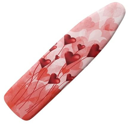 Belidome Bügelbrettbezug für Bügelbrett mit Herzmotiv, zum Valentinstag, Rot