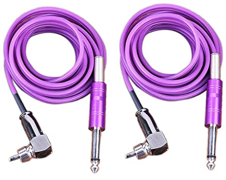 Fegtrty 2 cables para tatuajes de 180 cm de longitud, de silicona, para máquinas de tatuaje rotatorias