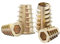 Qrity Dadi a Testa Esagonale Filettati in Lega di Zinco, 20 Pezzi M5 x 8mm con Inserto Filettato per Legno e Mobili