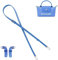 Gastinsave Handtaschengurte Ersatz, Leder Handtasche Crossbody Schultergurt Verstellbar für Longchamp Tasche Frauen(Hellblau)