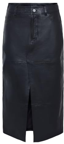 YAS Yasmina Hmw Leather Long Skirt Noos Falda de Cuero para Mujer