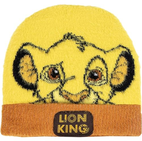 CERDÁ LIFE'S LITTLE MOMENTS | Bonnet tricoté Roi Lion Tissu Doux et Chaud - Bonnet tricoté Roi Lion Design Unique Licence Officielle