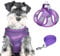 PawSailor Step-in Dog Harness and Leash Set Mesh Breathable No Pull Escape Proof Reflective Adjustable Easy Walk Puppy Vest Harness for Small Medium Dogs Cats, Purple XS