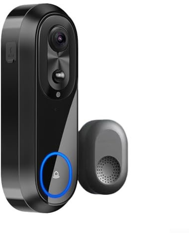 Sonnette vidéo sans fil WiFi 1080p HD Smart Video Sonnette de porte IP65 étanche Audio bidirectionnel pour Tuya Smart Life, Fonction interphone intelligente, Extérieure Camera Video Doorbell Système