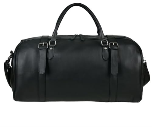 Handgepäck Tasche Sporttasche 21-Zoll-Leder-Reisetasche Für Wochenende, Kabine, Reisen, Fitnessstudio, Sport, Freizeittasche Für Herren Übernachtungstasche(A)