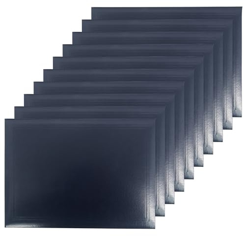 GraduationMall Diploma Cover Certificate Holder Graduation Covers for A4 Paper Classic Smooth Navy Blue 10pcs