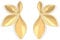 Aliyoham Chunky Gold Leaf Earrings Symmetrical Geometric Stud Earrings for Women Hypoallergenic Earrings Statement Earrings Fashion Jewellery for Women