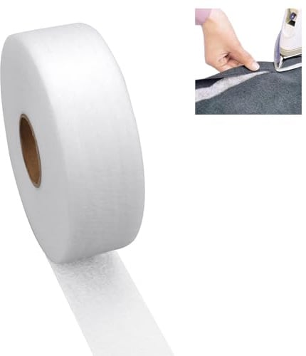 100mx4cm Bande Thermocollante Ourlet, Ruban Autocollant Ourlets Invisible | Ruban Thermocollant pour Ourlet Facile sans Couture Raccourcir Rideau, pour Rideaux, Pantalon, Vêtements