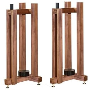 Support enceinte Trépied de haut-parleur en bois massif, étagère sonore Surround, moniteur, étagère métallique au sol, bibliothèque professionnelle, supports de haut-parleurs Pied enceinte(27*30*33.5c