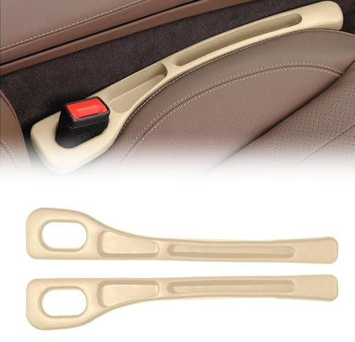 2er Autositz Lückenfüller für Mercedes Benz E-Class W213 2017-2022, Autositz Gap Plug Autositz Zubehör Autositz Organizer Auto Gadgets Innenraum,Beige