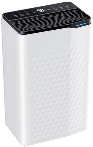 Dehumidifier Extracts 16L Day with Digital Humidity Display, 24-Hour Timer, Auto Defrost, Laundry Clothes Drying Mode