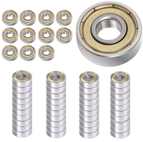 50 Stück 608 ZZ Kugellager, 8mm x 22mm x 7mm Metall Double Shielded Miniatur Rillenkugellager, Rillenkugellager für Skateboard Roller Inline Skates