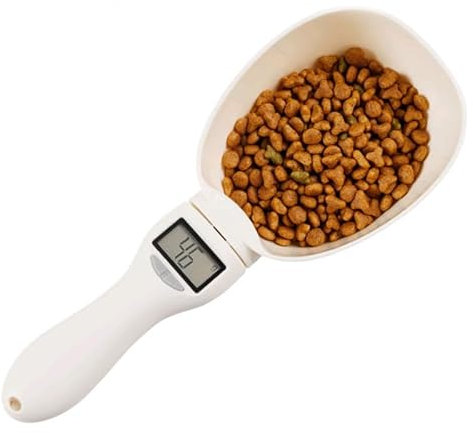 Pet Food Measuring Scoop Scale, Digital Dog Food Measuring Cup in Grams, Pet Food Scale Cup with LED Display for Dog Cat, Precise Pet Food Weighing Scoop (1Pcs)