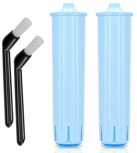 Filterpatronen für Jura Blue, Kaffee Wasserfilter für Kaffeevollautomaten, Filter Cartridge with Plus Hygiene, Inkl. 2 Reinigungsbürsten