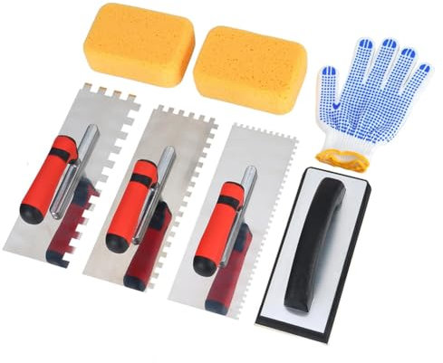 Yominerr Set di 3 Spatole Quadrate con Spugne per Fughe e da Ideali per Cemento, Calcestruzzo, Piastrelle In Muratura.