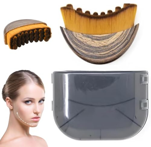 OYZOQ Lymphatische Gesichtsbürste, trockene Gesichtsbürste, lymph bürste, sanftes Lymphdrainage-Massagegerät, Kinn- und Kieferformung, trockenbürste lymphdrainage, um sich der Haut genau anzupassen
