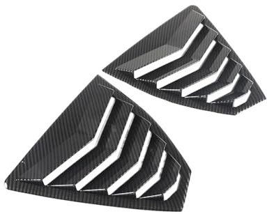 VFEBTSD Stores de lunette arrière de voiture Persiennes de volet triangulaire arrière Rideaux d'aération de voiture Accessoire extérieur Compatible avec Subaru WRX S4 STI VB 22-23 Sedan(Carbon fiber)