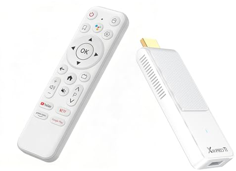 4K Android TV Stick 14.0, 2026 Mini TV Stick 2 GB di RAM 16 GB di ROM Ultra HD CPU RK3518 Supporta Wi-Fi 6 2.4G/5G Bluetooth 5.0 USB HDR10 Smart TV Box con Telecomando vocale Bluetooth - Bianco