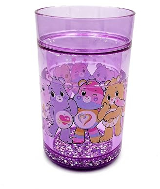 Care Bears The Fun Life Gobelet à paillettes – 200 ml | Joli verre à boire pour enfants | Sans BPA | Design à paillettes étincelantes | Durable et léger | Parfait pour l'eau, le jus et le lait