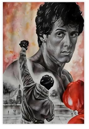 IYTAFGYT Leinwandposter Rocky Balboa, Wandkunstdruck, Bild, Gemälde, 50 x 75 cm