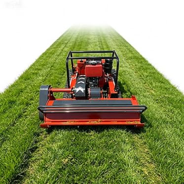 Ferngesteuerter Kettenmäher für Straßenränder & Autobahnufer - 800-1200 mm Schnittbreite, 45° Steigung, 0-5 km/h Geschwindigkeit, bis zu 9 mu/Stunde, manuelle Höhe 20-200 mm