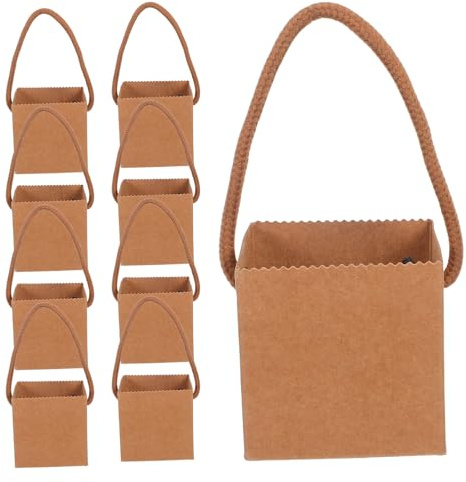 Sacchetti Regalo Carta Kraft con Manico, 50 Pezzi, per Piante Grasse | Confezione Bouquet in Carta Kraft, Buste per Piante Grasse, Impermeabili e Decorative